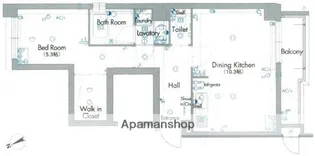 グラントゥルース中野江原町【1階】の間取り