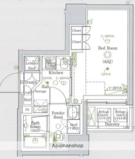 グラントゥルース巣鴨【3階】の間取り