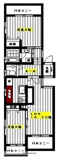 ヴィラージュ高松Ⅱ【3階】の間取り