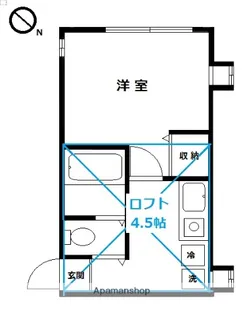 シャトー穂高【105号室】の間取り