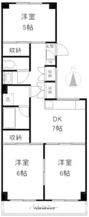 フォンテーヌ中野【102号室】の間取り