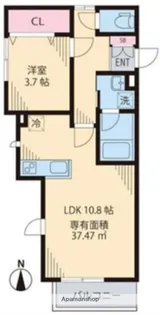 プチハウス大久保【1階】の間取り
