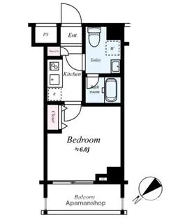スカイコートパレス西巣鴨【1階】の間取り
