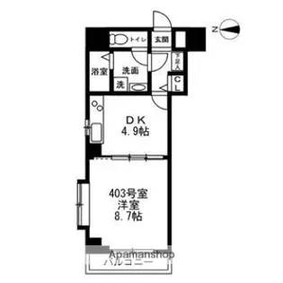 ディアライフ大塚【403号室】の間取り