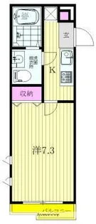 ヴェルデ東中野【101.号室】の間取り