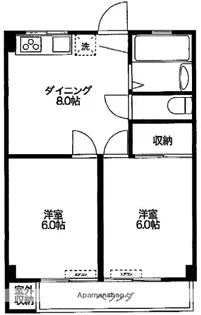 コーポ橘【304号室】の間取り
