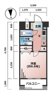 OLIO早稲田【6階】の間取り