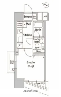 ファーストリアルタワー新宿【10階】の間取り