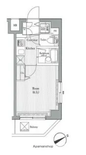 レイジオス渋谷初台【6階】の間取り