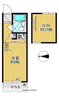 コーポヤマト星【102号室】の間取り