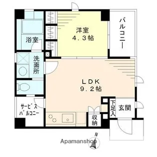 ベルメゾン鷺宮【1階】の間取り
