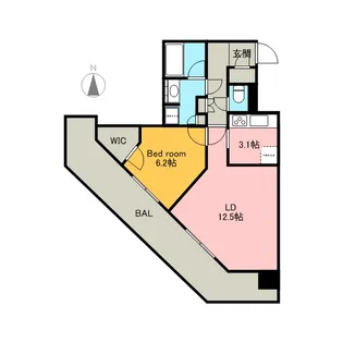 ユニゾンタワー【18階】の間取り