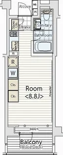 カスタリア市ヶ谷【1階】の間取り