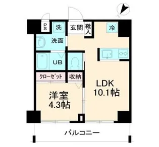 プレデパルク3【4階】の間取り