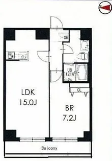 1LDKの間取り画像