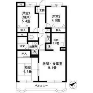 サニーコートM&K【2階】の間取り