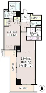 恵比寿ガーデンテラス弐番館【10階】の間取り