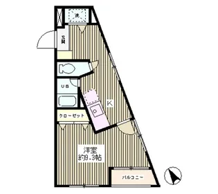 ラルゴ西早稲田【1階】の間取り