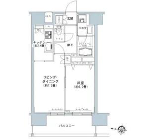 パークキューブ板橋本町【1306号室】の間取り