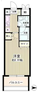 スカイパーク御苑【8階】の間取り