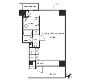 パークアクシス渋谷【4階】の間取り
