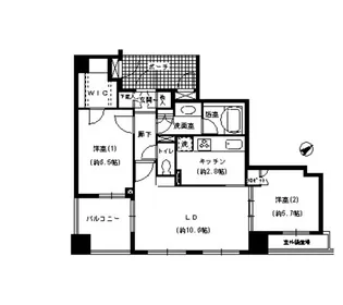 エスティメゾン巣鴨【2階】の間取り