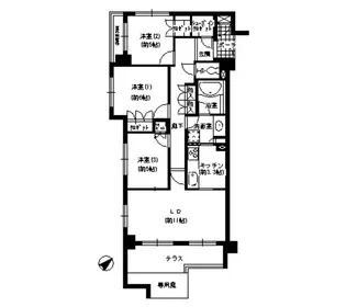 エスティメゾン巣鴨【1階】の間取り