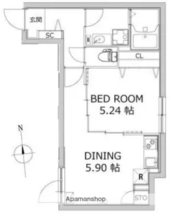 ブランシェ鷺ノ宮Ⅱ【2階】の間取り