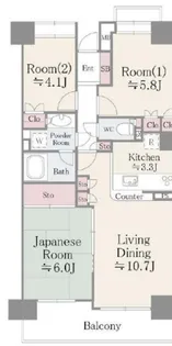 板橋パーク・ホームズ【11階】の間取り