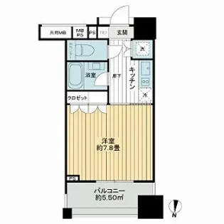 ライオンズ新宿中落合【8階】の間取り