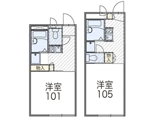 レオパレス豊【2階】の間取り