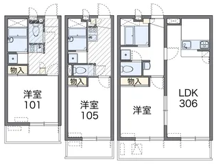 レオパレスラポールⅠ【3階】の間取り