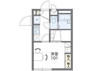 レオパレスグリーンビレッジ【1階】の間取り