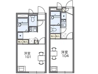 レオパレスシリウス【2階】の間取り