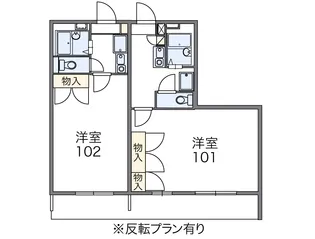 レオパレスメイプルハイム高野台1号館【2階】の間取り