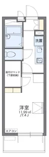 レオパレスイーストヒルズ【4階】の間取り