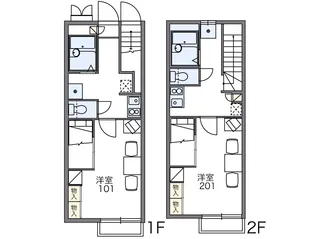 レオパレスもみじ山【2階】の間取り