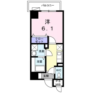 笹山ハイツ【5階】の間取り