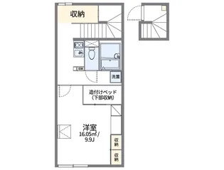 レオパレスベルタ千川【2階】の間取り