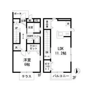 サンクレールB棟【101号室】の間取り