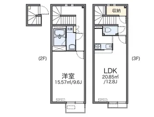 レオネクストCOMO池袋3【2階】の間取り
