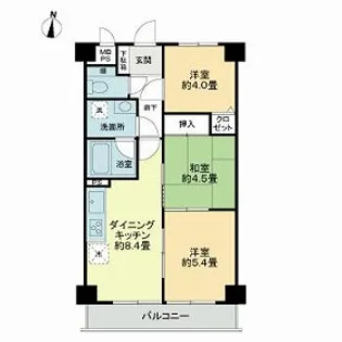 ライオンズマンション大泉学園第3【5階】の間取り