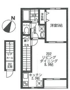グランフィカーサ【202号室号室】の間取り