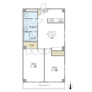 第一ハイム曙【2階】の間取り