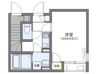 レオネクストエーリラフトリー【1階】の間取り