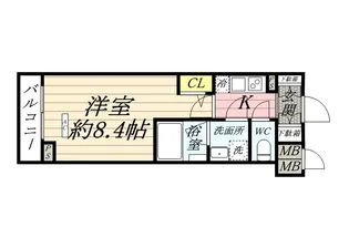 メインステージ板橋蓮根Ⅱ【222号室号室】の間取り