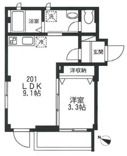 多喜川ビル【201号室号室】の間取り