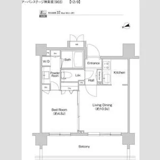 プライムアーバン神楽坂【11階】の間取り