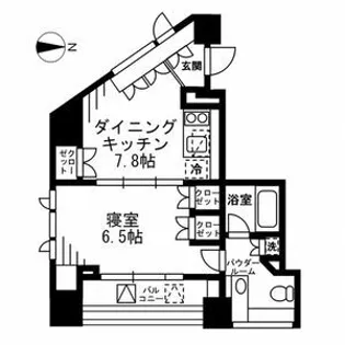 プライムアーバン四谷外苑東【13階】の間取り