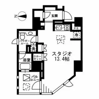 プライムアーバン四谷外苑東【9階】の間取り